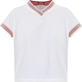 Versace Greca-trim V-neck T-shirt