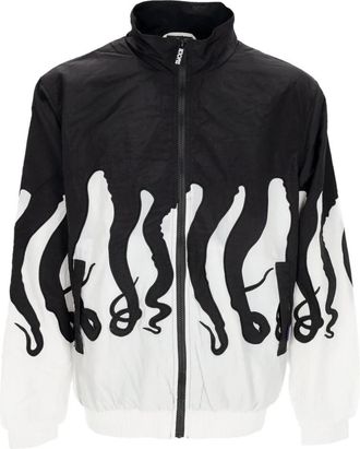 Octopus Trainingsjack Wit/Zwart - Heren - Zomerjassen - Veelkleurig - L - Polyester - Jassen