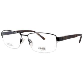 Elasta Mens Black Rectangular Eyeglass Frames E312200356