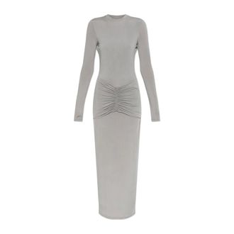 Balmain Maxi Dresses, female, Gray, Size: S Backless Dress