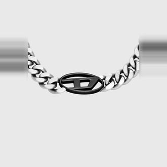 Diesel Two-tone stainless steel chain necklace - Necklaces - Unisex - Silver