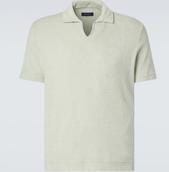 Thom Sweeney Cotton terry polo shirt