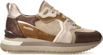 Mephisto Ergonomische Bruine Damessneaker - Dames - Sneakers - Bruin - 42 1/2 EU - Schoenen