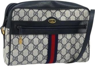 Gucci Pre-owned Cross Body Bags, female, Blue, Size: ONE SIZE Pre-owned Vintage Shoulder Bag