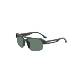 BOSS Gray sunglasses with temple insert and logo
