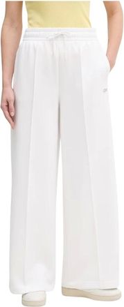 Lacoste Pantalone in jersey a gamba larga - - Trousers - Donna - Bianco - 2XL