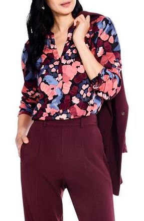 Nic+Zoe Autumn Bloom Live-In Top in Red Multi at Nordstrom Rack, Size Petite P