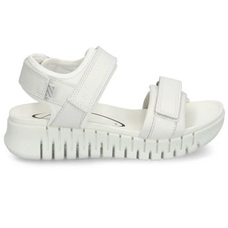 Ecco Ecco Gruuv Sol Leather Textile Womens Slingbacks Sandals - White - Size:UK 5-5.5