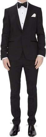 HUGO BOSS Heren, Pakken, Zwart, Maat: XL Wol