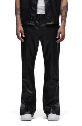 Hudson Flared Faux Leather Pants in Black at Nordstrom, Size 28