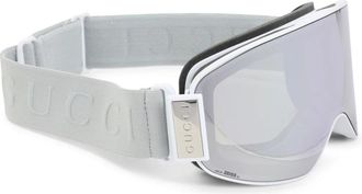 Gucci Fitness, unisex, Wit, ONE Size, Witte Masker Ontwerp Zonnebril