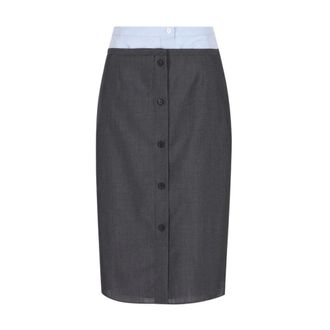 Prada Midi Skirts - Dames - Rokken - Grijs - Maat: XS
