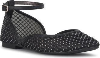 Jessica Simpson Laelli Ankle Strap Flat in Black at Nordstrom, Size 8.5