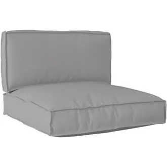 vidaXL vidaXL Pallet Cushion Set 2 pcs Grey 80 x 80 x 12 cm Oxford fabric