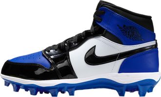 Nike Jordan 1 Mid TD Mens Football Cleat (Game Royal/White/Black), Game Royal/White/Black, 12 UK