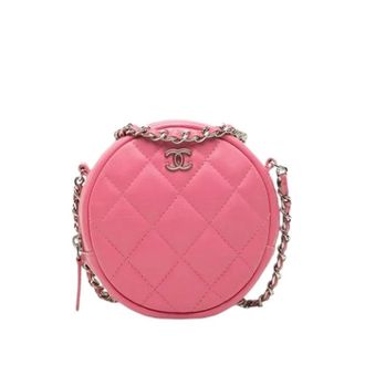 Chanel Pre-owned Vintage Schoudertas - Dames - Pre-owned - Roze - Maat: ONE Size Leer