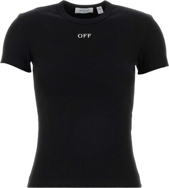 Off-white Black Stretch Cotton T Shirt