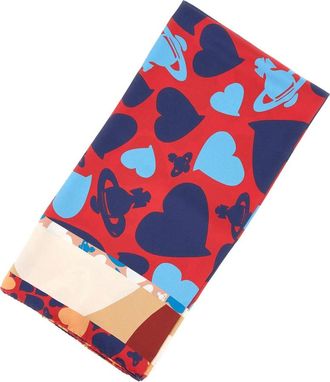 Vivienne Westwood Accessoires, Dames, Veelkleurig, ONE Size, Hearts And Orbs Sjaal