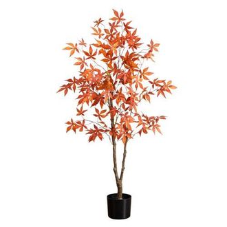 Nearly Natural 4-ft Autumn Japanese Maple Artificial Fall Tree in Burgundy at Nordstrom