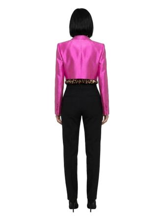 Dolce & Gabbana Womens Fuchsia Silk Blazer Clothing