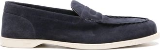 John Lobb Flat schoenen - Heren - Loafers - Blauw - 41 EU - Su&egrave;de - Schoenen