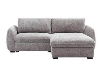 VENTE-UNIQUE.COM Sof&aacute; rinconera tela gris