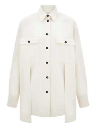Ferragamo chest-pocket button-fastening shirt - women - Virgin Wool - 40 - White