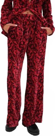 For Love & Lemons Penny Wide Leg Pants In Red Multi