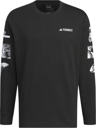 adidas National Geographic Aeroready Graphic Long Sleeve Tee Asia Sizing Black IS9510