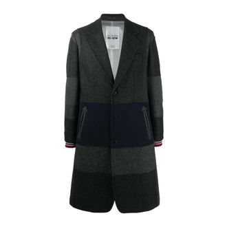 Valentino Abrigo Re-Sew Patchwork de Mezcla de Lana - Coats - Hombre - Multicolor - S