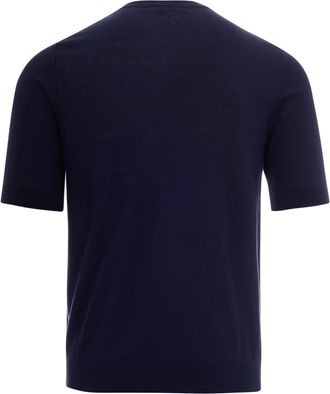 Ballantyne Mens T-Shirt Knit Navy Cotton T-Shirts And Polos