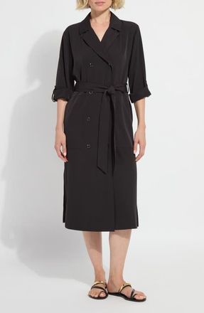Lyss&eacute; Ellison Convertible Trench Dress in Black at Nordstrom, Size X-Small