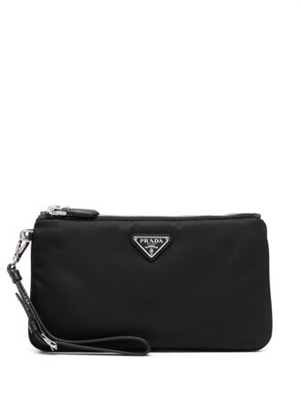 Prada Re-Nylon partitioned clutch - Black