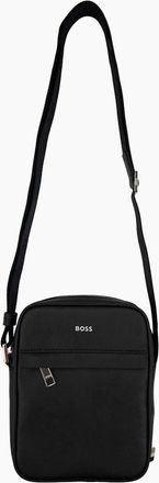 HUGO BOSS Mens Hugo Boss Zair Ns Zip Logo Detail Reporter Bag Black 001 - Size: OS