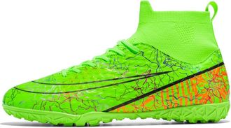 Generic Mens Breathable yin-yang Color high-top Long and Short Stud Training Football Shoes, Broken Nails -- Green, 5.5 UK