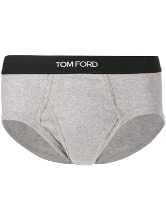 Tom Ford Slips verfraaid met logo - Grijs