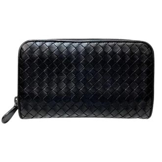 Bottega Veneta Pre-owned Wallets, male, Black, Size: ONE SIZE Pre-owned Intrecciato Leather Long Wallet