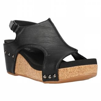 Corkys Footwear Womens Carley Sandals In Black Smooth