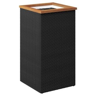 vidaXL Jardinera De Rat&aacute;n Sint&eacute;tico Negro 40x40x80 Cm Vidaxl