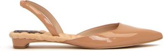 AERA Jackie vegan slingback flat sandal in Nude Patent at Nordstrom, Size 38.5