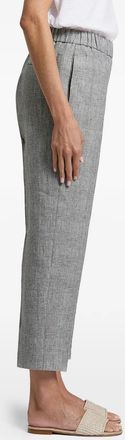 PESERICO Womens Check-Pattern Elasticated-Waistband Trousers Ss26 W