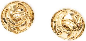 Chanel CC Round Clip On Earrings Oorbellen