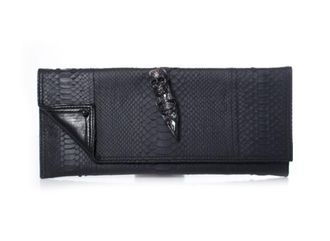 Maison du Posh Rubber Python Knuckle Clutch