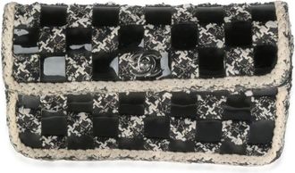 Chanel medium shoulder bag - unisex - Patent Leather/Fabric - One Size - Black