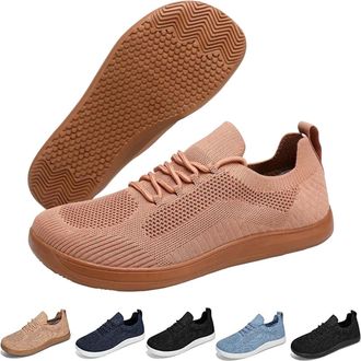Generic Comfort Hybrid Sneakers Women Men Wide Toe Slip on Non-Slip Mesh Breathable Casual Walking Shoes Barefoot Shoes (Brown,14)