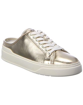 Stuart Weitzman Skater Mule Leather Sneaker