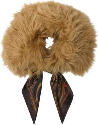 Burberry Leren sjaal - Bruin