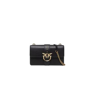 Pinko Cross Body Bags, female, Black, Size: ONE SIZE Love Classic Icon Simply 15 Cl Vitello Seta
