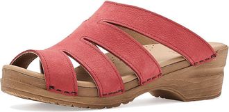 Sanita Monika Womens Wedge Shoes Coral : EU 40 (US Womens 8.5-9) Medium, Leather