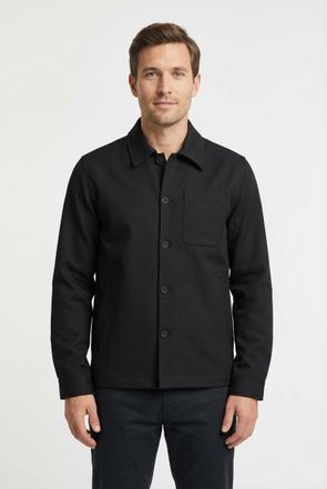 Lindbergh Blusenjacke LINDBERGH, Herren, Gr. XXL, schwarz, Web, Obermaterial: 75% Polyester, 22% Viskose, 3% Elasthan, unifarben, regular fit h&uuml;ftbedeckend, Run